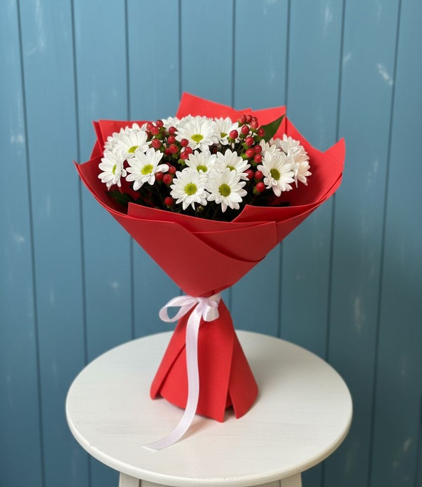 Букет ягоды на снегу в Бакалы Башкортостан Букет цветов из: Хризантемы в Бакалы Башкортостан