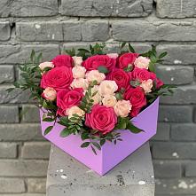 Композиция моя любовь в Бакалы Башкортостан Цветочная композиция из Розы в коробке в Бакалы Башкортостан