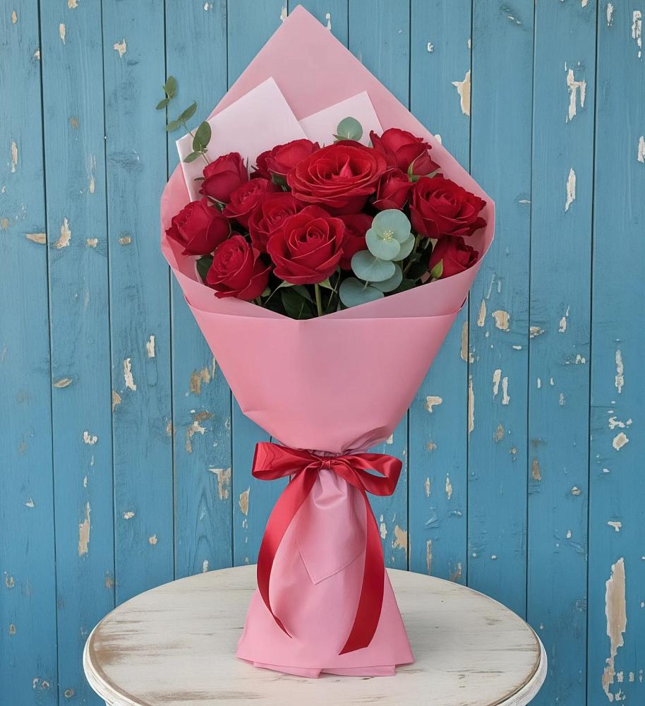 Букет красный бархат в Бакалы Башкортостан Букет цветов из: Розы в Бакалы Башкортостан