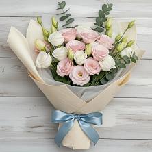 Букет шампанское в Бакалы Башкортостан Букет цветов из:  Лизиантусы в Бакалы Башкортостан