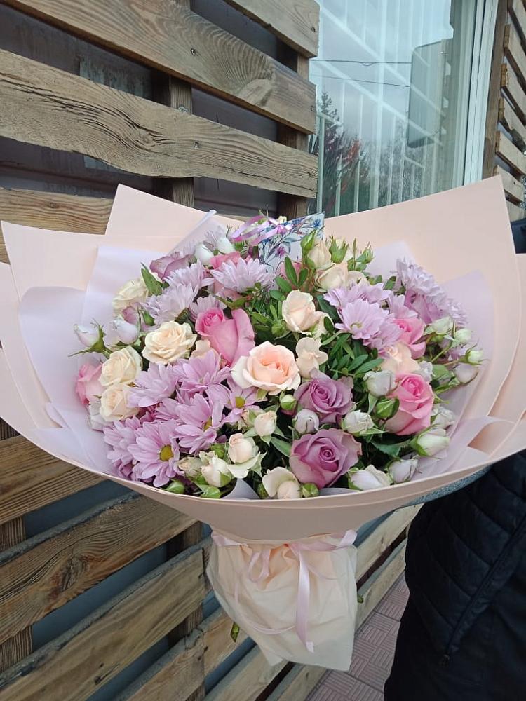 Букет фея в Бакалы Башкортостан Букет цветов из: Розы и Хризантемы в Бакалы Башкортостан