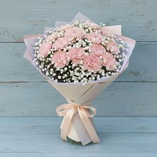 Букет Нежность рассвета в Бакалы Башкортостан Букет цветов из:  Гвоздики в Бакалы Башкортостан
