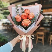 Букет персиковый аромат в Бакалы Башкортостан Букет цветов из:  Розы в Бакалы Башкортостан