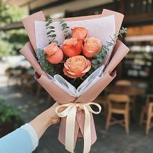 Букет персиковый аромат в Бакалы Башкортостан Букет цветов из:  Розы в Бакалы Башкортостан