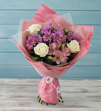 Букет комплимент в Бакалы Башкортостан Букет цветов из:  Герберы в Бакалы Башкортостан