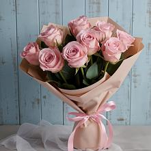 9 розовых роз в Бакалы Башкортостан Букет цветов из:  Розы в Бакалы Башкортостан