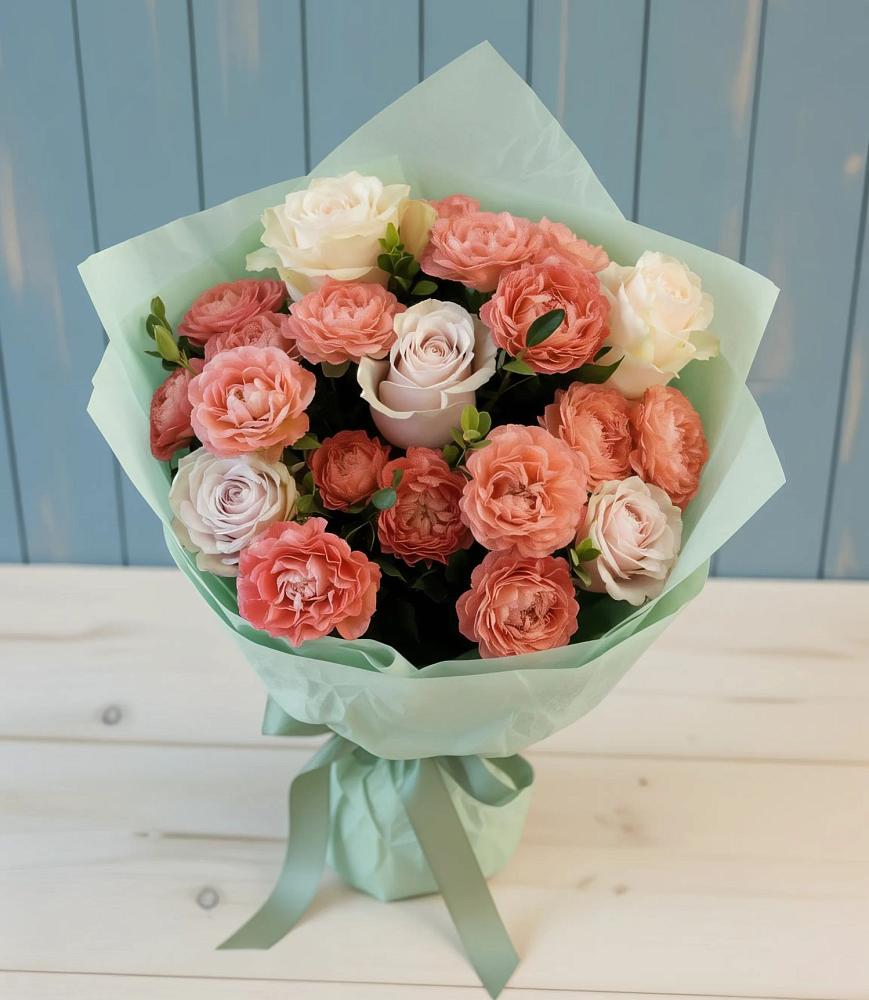 Букет влюбленный романтик в Бакалы Башкортостан Букет цветов из: Розы в Бакалы Башкортостан