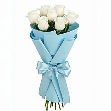 7 Белых роз Проуд в Бакалы Башкортостан Букет 7 белых роз Проуд в Бакалы Башкортостан