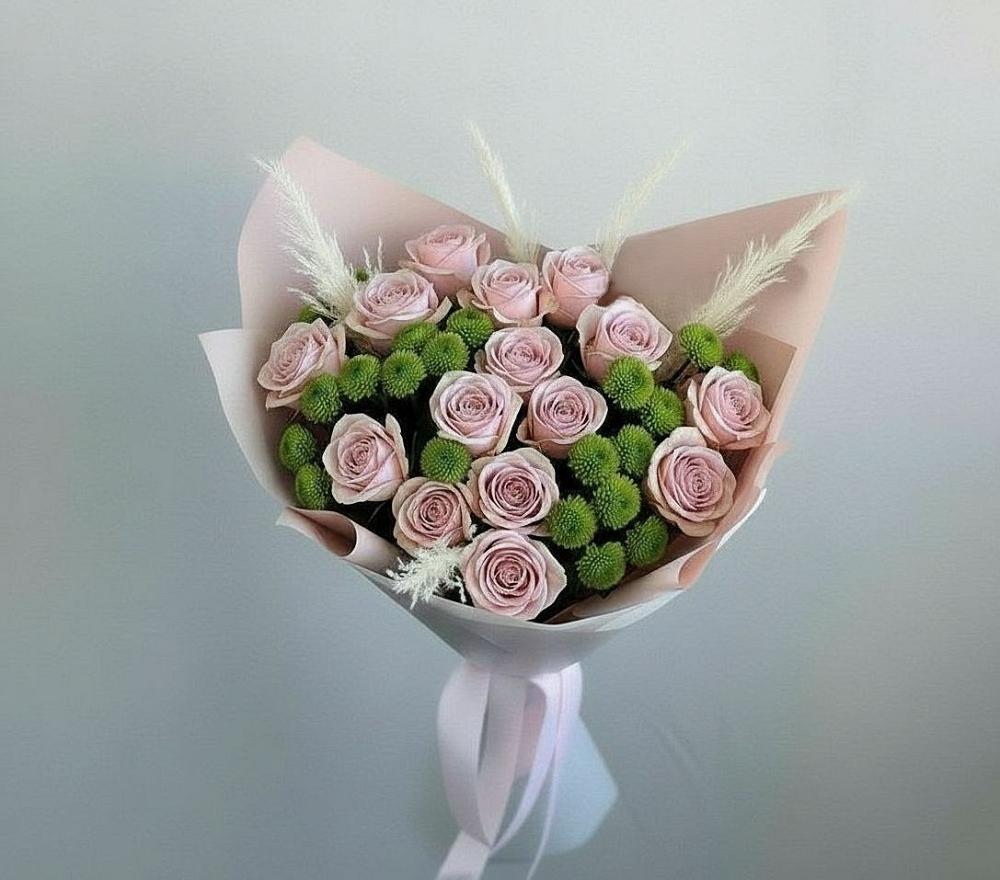 Букет доброе утро в Бакалы Башкортостан Букет цветов из: Розы и Хризантемы в Бакалы Башкортостан