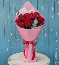 Букет красный бархат в Бакалы Башкортостан Букет цветов из:  Розы в Бакалы Башкортостан
