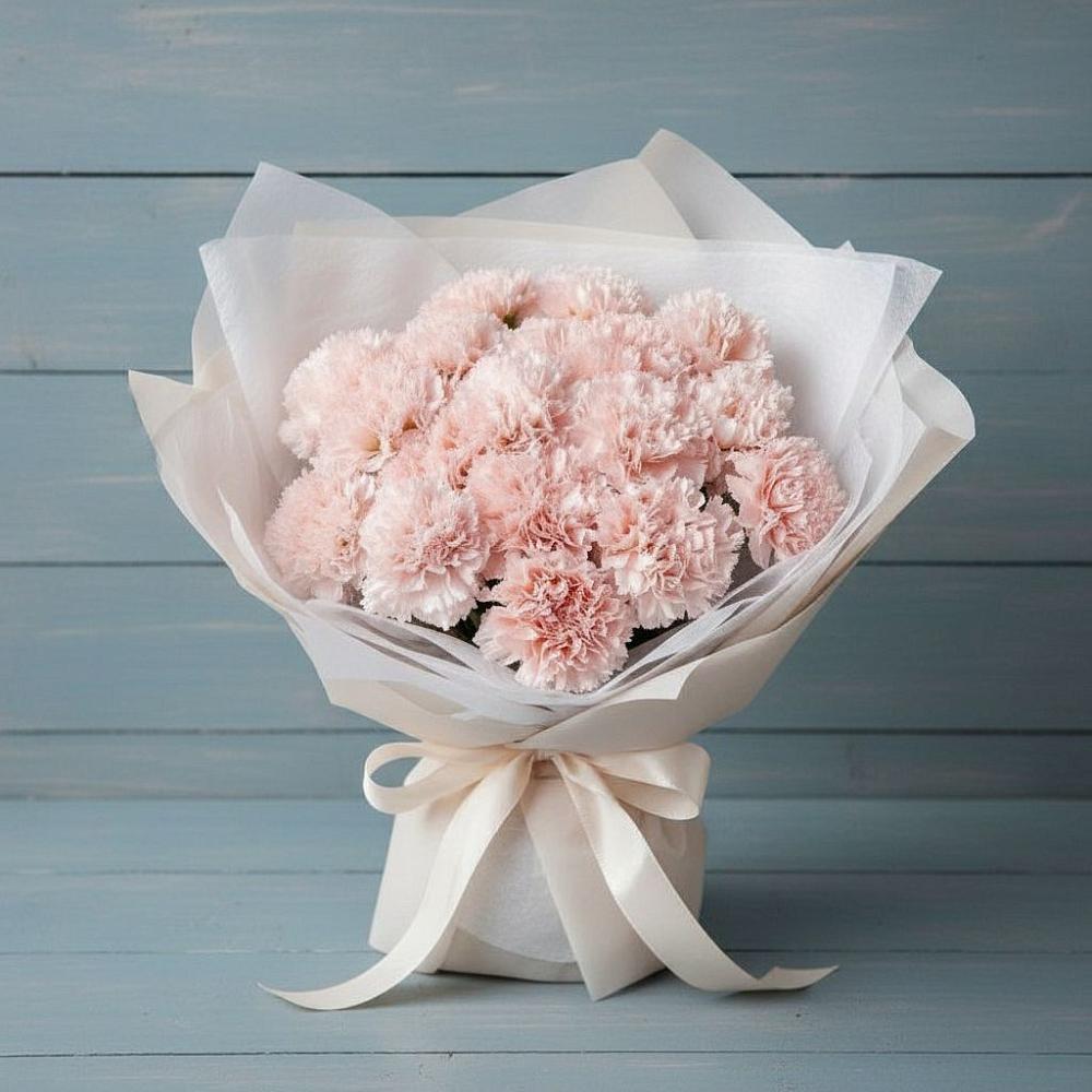 Букет розовые гвоздики в Бакалы Башкортостан Букет цветов из: Гвоздики в Бакалы Башкортостан