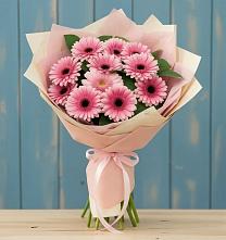 Букет пурпурно-розовый в Бакалы Башкортостан Букет цветов из:  Герберы в Бакалы Башкортостан