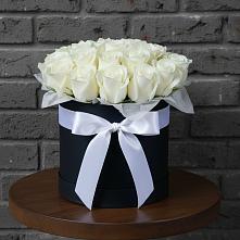 Композиция воздушная нежность в Бакалы Башкортостан Цветочная композиция из Розы в шляпной коробке в Бакалы Башкортостан